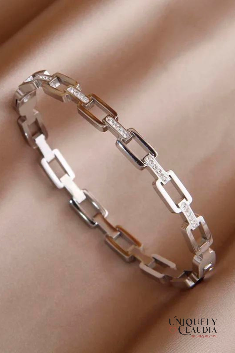 Chainlink Stainless Steel Cuff | Uniquely Claudia Boutique