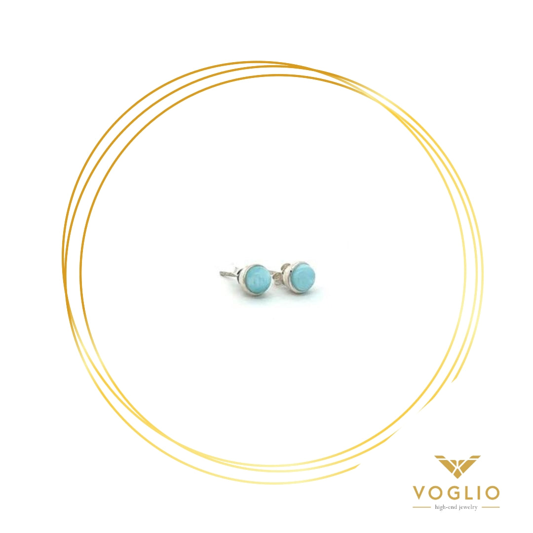 Chrysoprase Sterling Silver Stud Earrings | Uniquely Claudia Boutique 