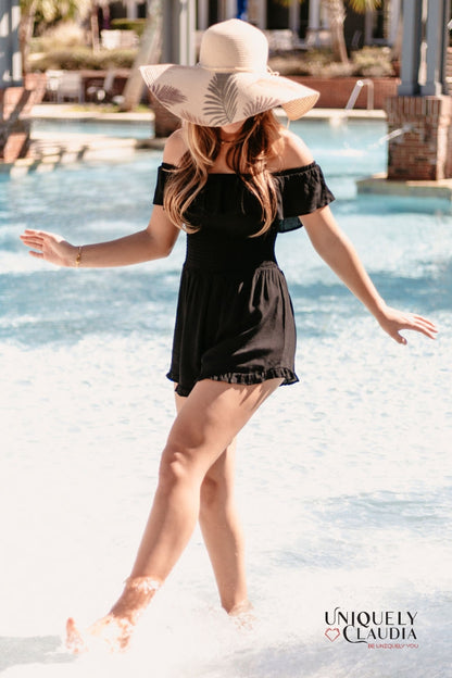 Women's Rompers | Colleen Off-Shoulder Gauze Romper | Uniquely Claudia Boutique