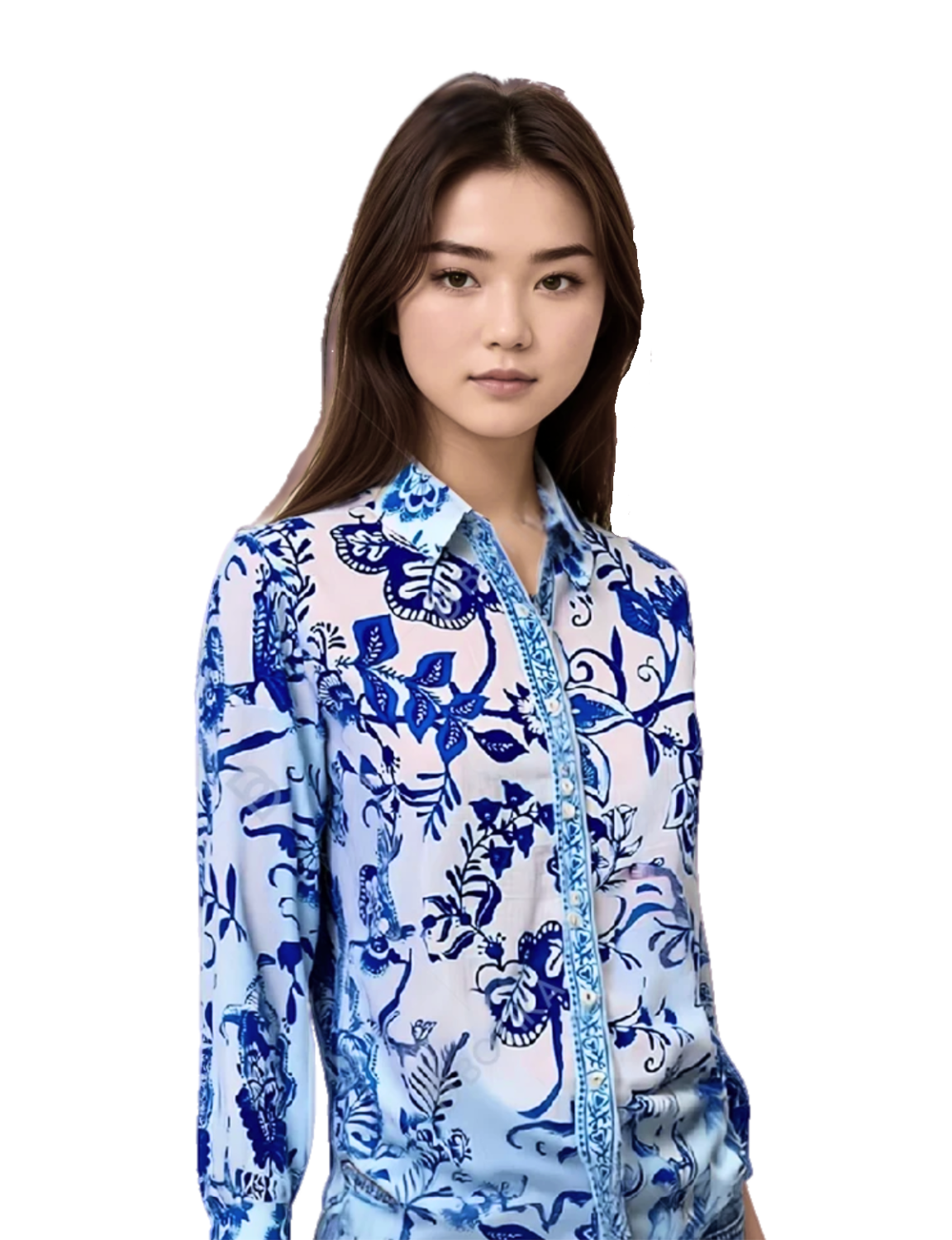 Colleen Floral Print Classic Button Down Shirt - Uniquely Claudia Boutique