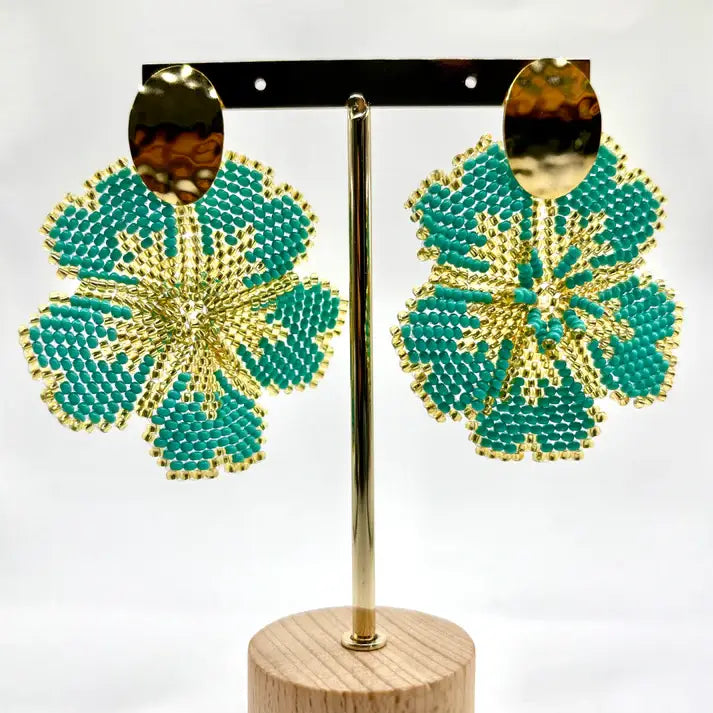 Corazón Flower Colombian Handmade Earrings - Uniquely Claudia Boutique
