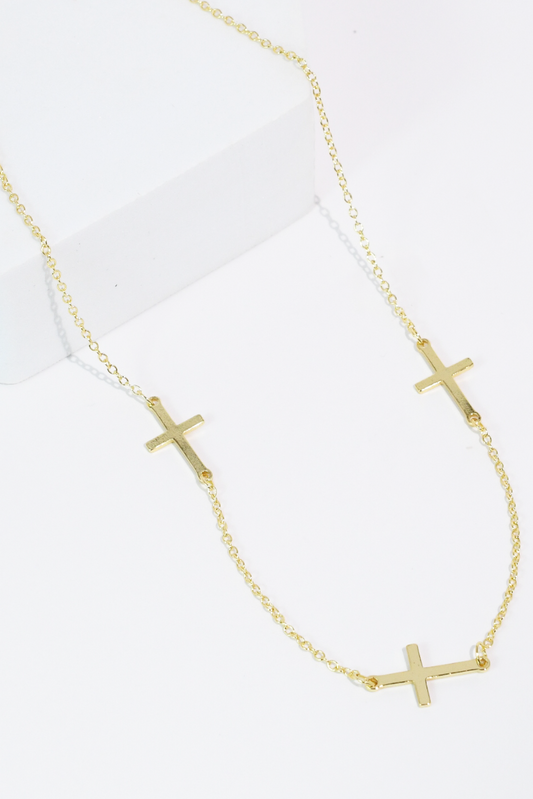 Divine Trio Gold Necklace - Uniquely Claudia Boutique
