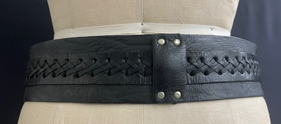 Double Loop Black Leather Belt - Uniquely Claudia Boutique