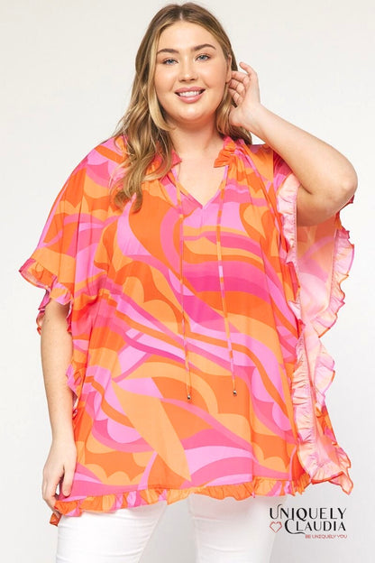Plus size woman wearing tunic