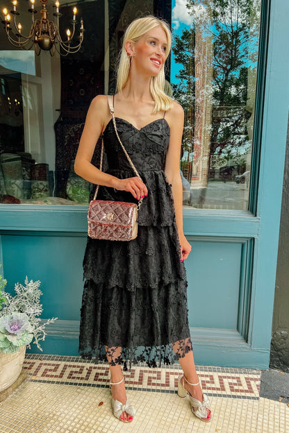 Evelyn Crossbody Champagne Sequin | Uniquely Claudia Boutique 