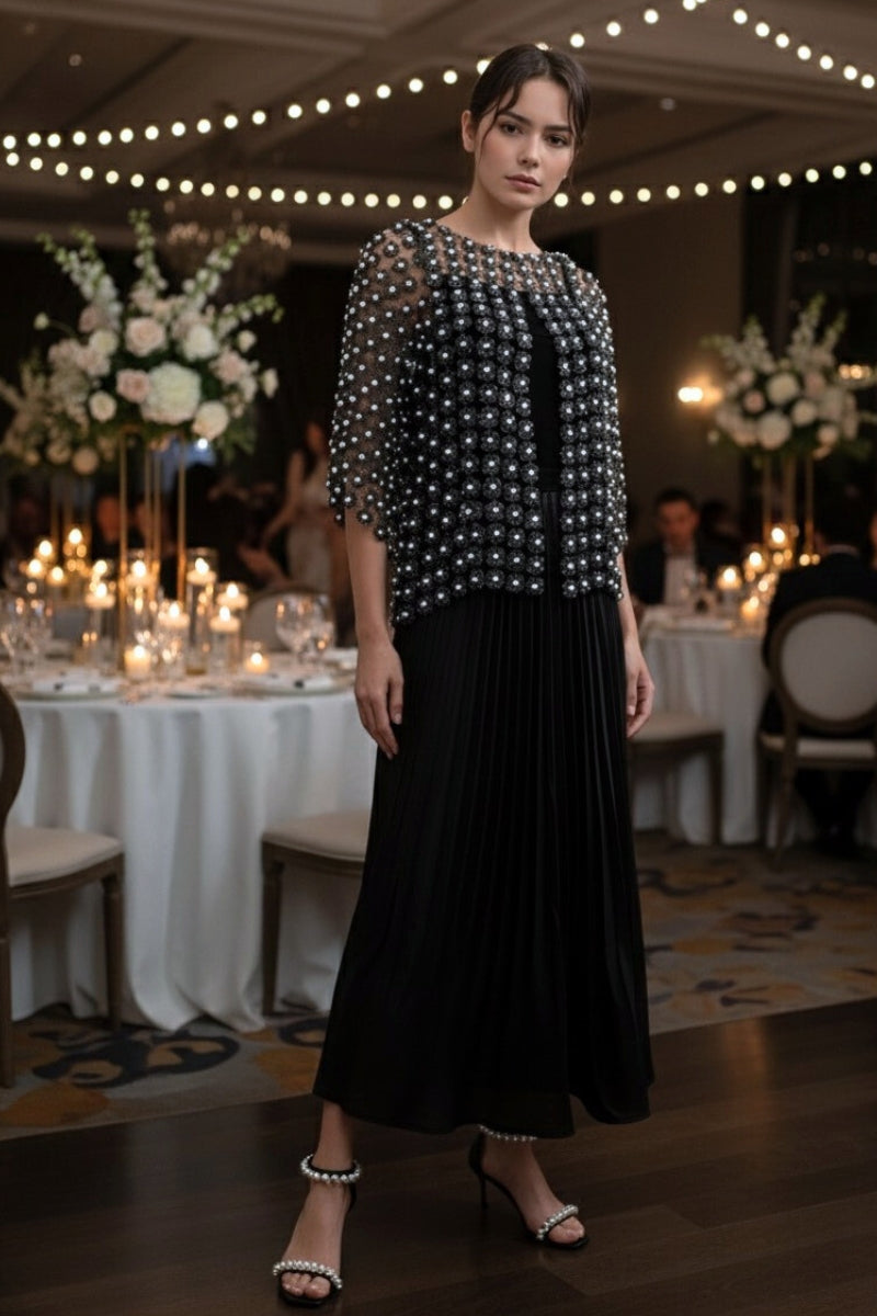 Floral Pearl Cardigan Top