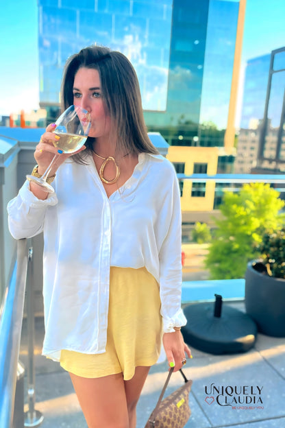 Freeform Statement Gold-Plated SS Necklace & Stud Earrings | Uniquely Claudia Boutique 