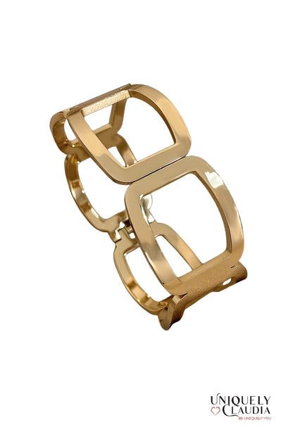 Geometric Stainless Steel Cuff | Uniquely Claudia Boutique