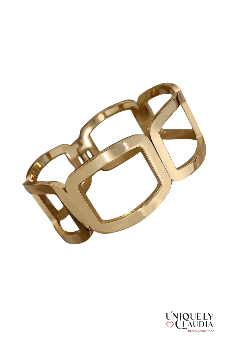 Geometric Stainless Steel Cuff | Uniquely Claudia Boutique
