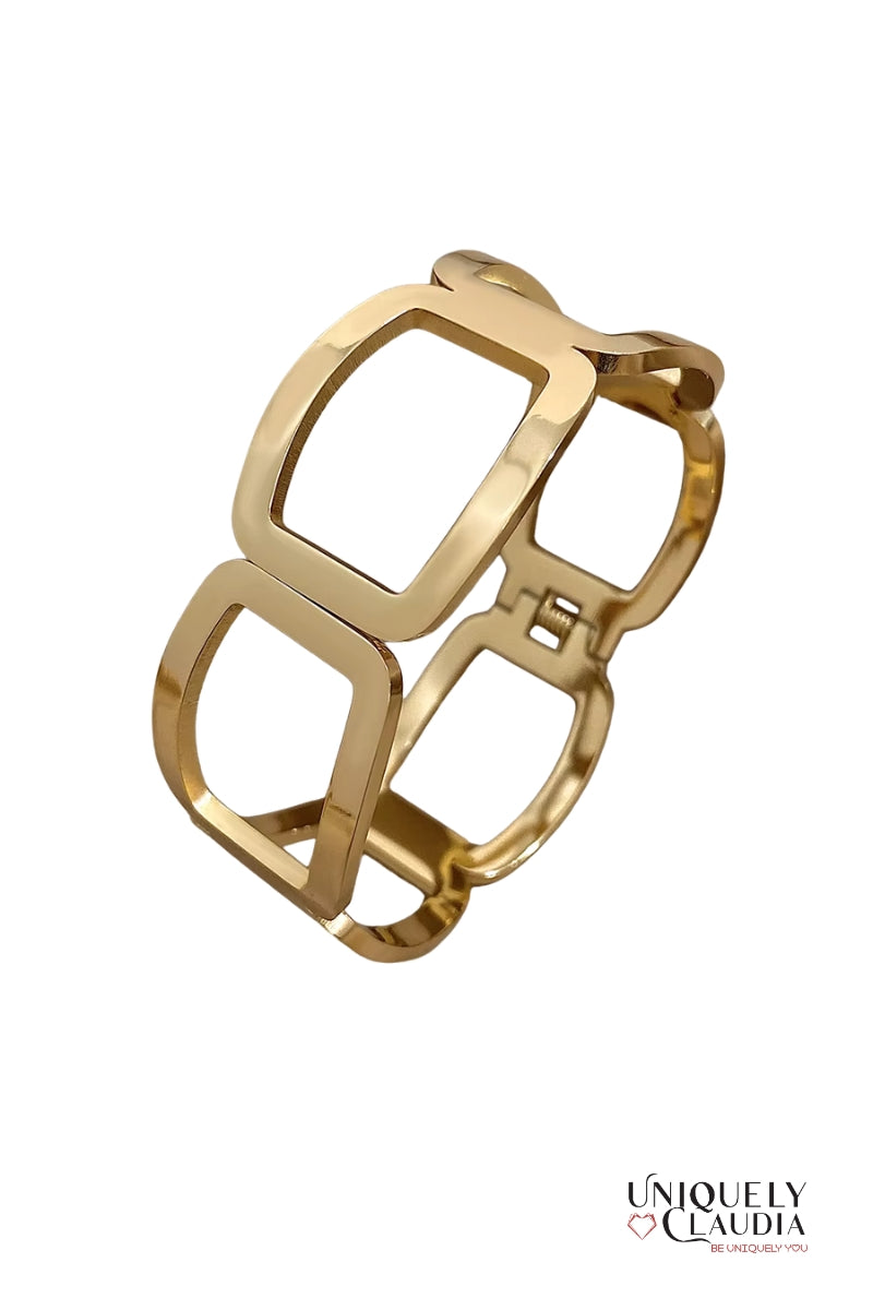 Geometric Stainless Steel Cuff | Uniquely Claudia Boutique