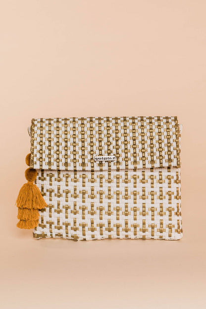 Golden Collection Clutch with Tassel | Uniquely Claudia 