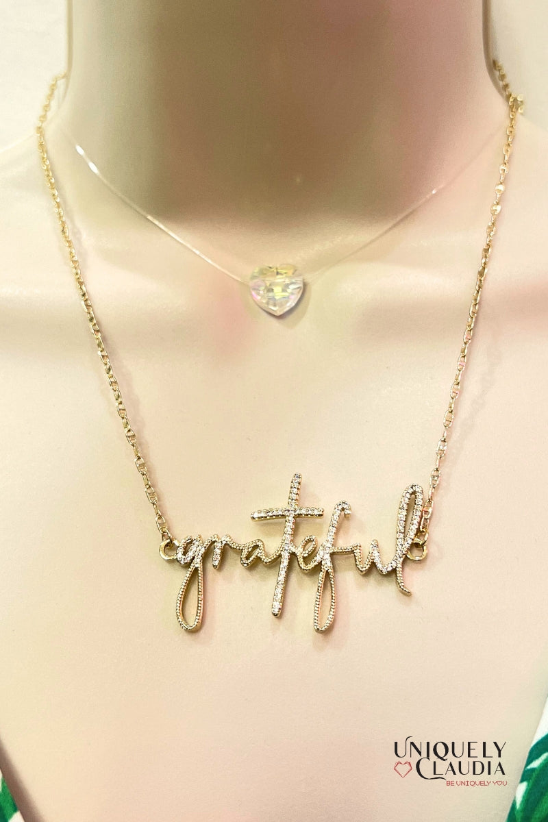 Grateful Gold-Plated Necklace | Uniquely Claudia Boutique