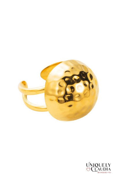 Hammered Dome Adjustable Ring | Uniquely Claudia Boutique 