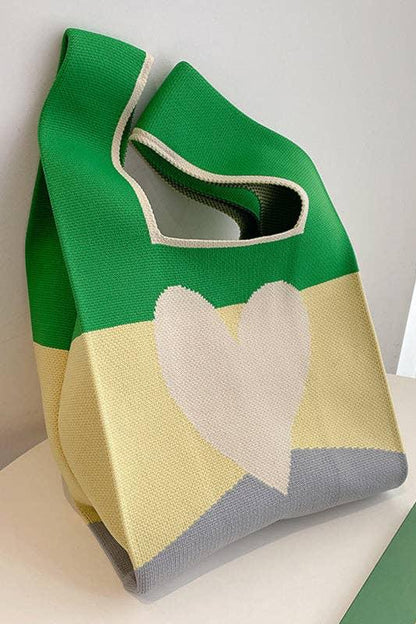 Checkerboard Knit Handbag | Uniquely Claudia Boutique