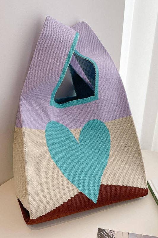 Checkerboard Knit Handbag | Uniquely Claudia Boutique