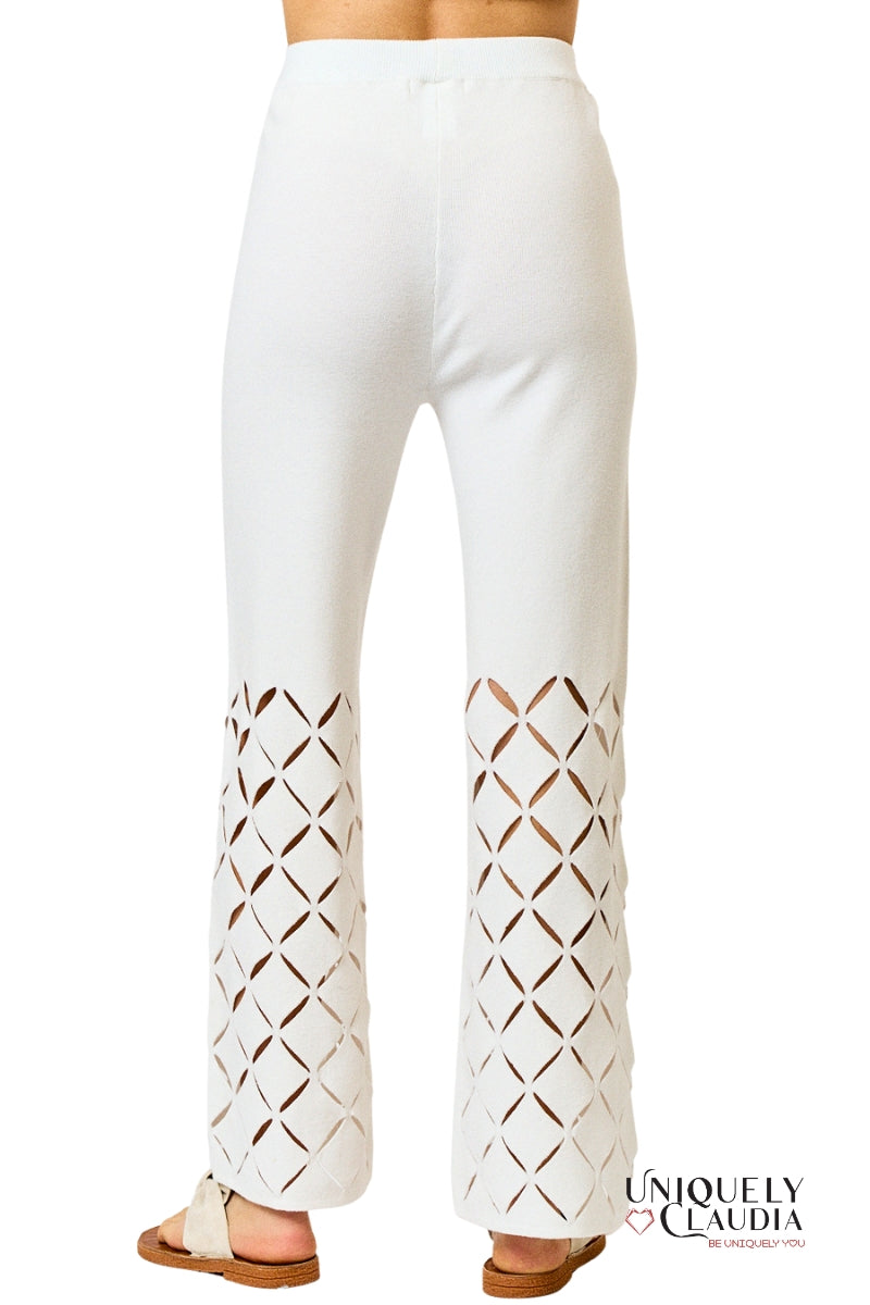 Ileana Cutout Detail Elastic Waistband Pants | Uniquely Claudia Boutique