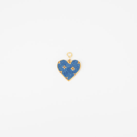 JBloom: Denim Heart Charm - Uniquely Claudia Boutique