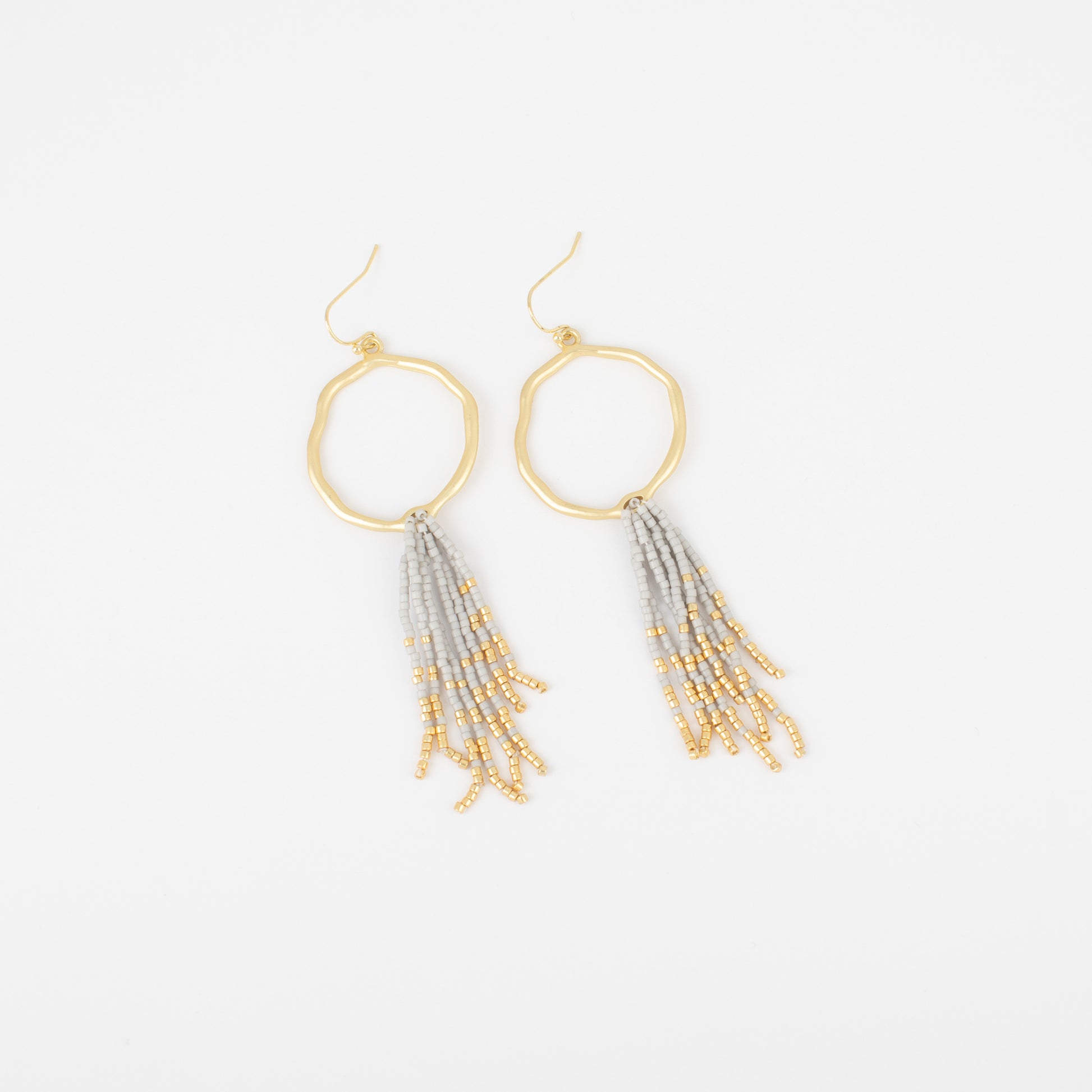 JBloom: Grey Beaded Earrings
