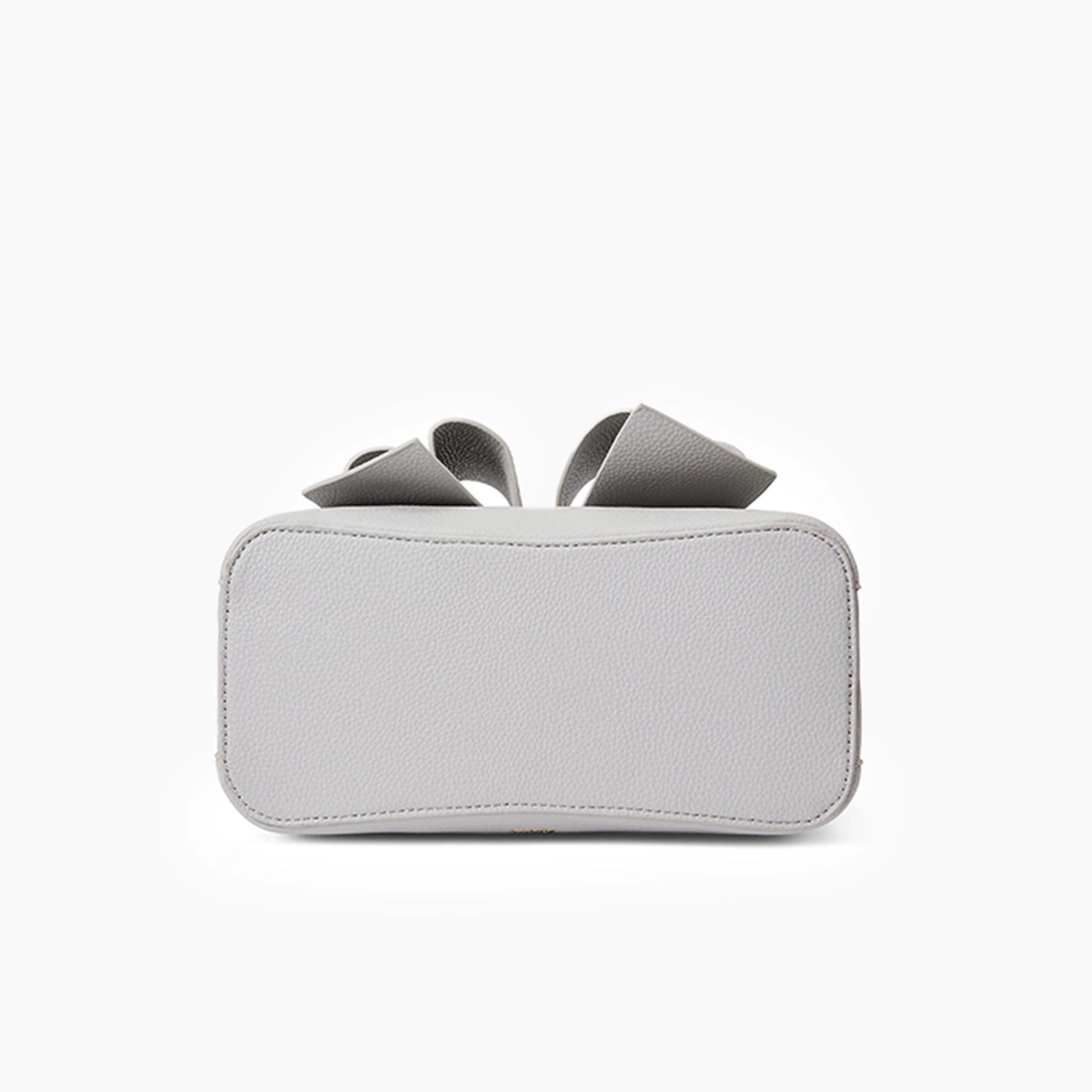 Gray shoe with bow on a white background