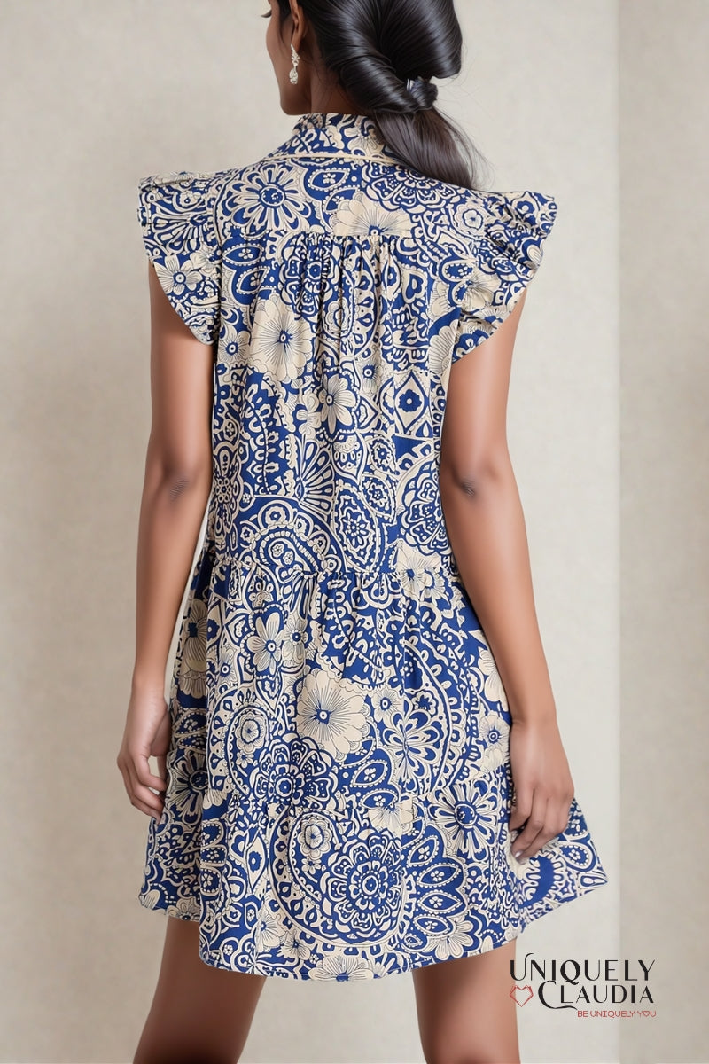 Kamila Ruffled Cap Sleeves Babydoll Dress | Uniquely Claudia Boutique