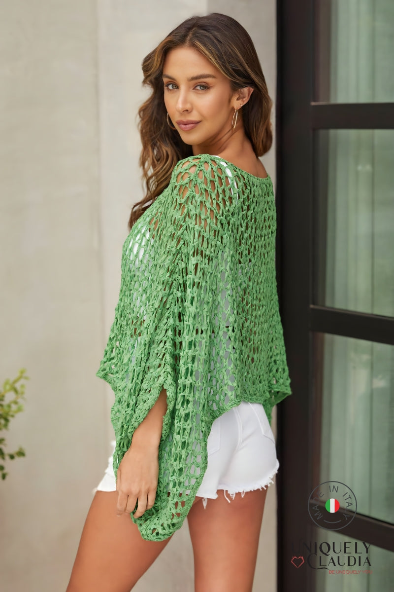Kelly Crochet Drop Shoulder Top | Uniquely Claudia Boutique 