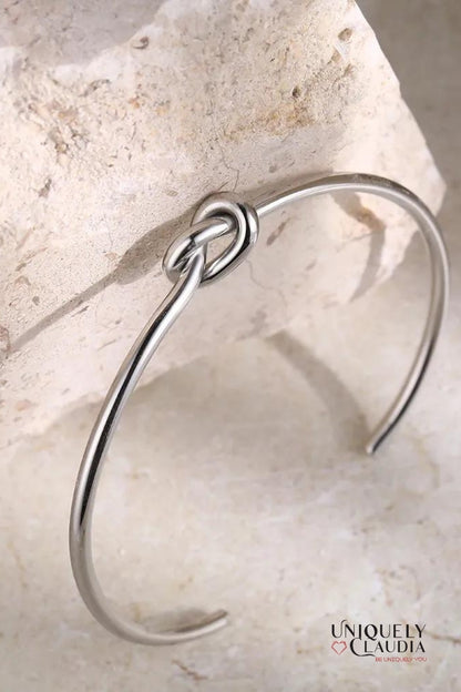 Knotted Stainless Steel Cuff | Uniquely Claudia Boutique
