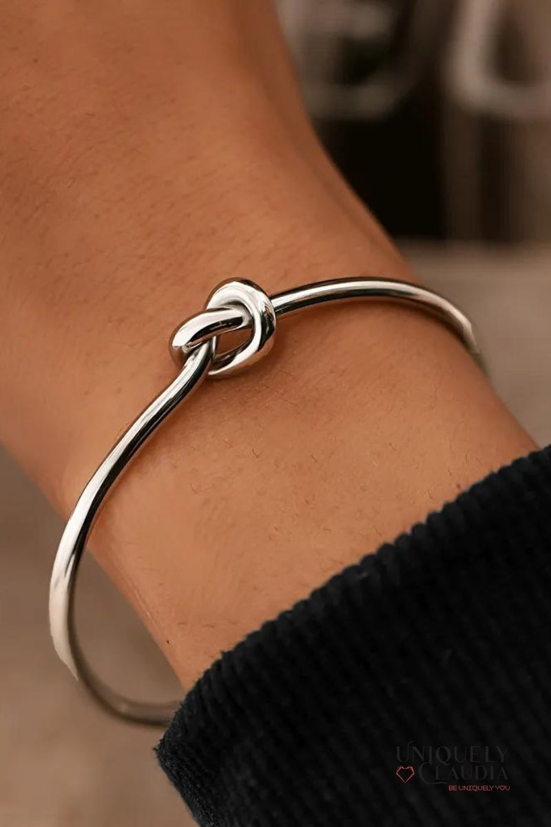 Knotted Stainless Steel Cuff | Uniquely Claudia Boutique