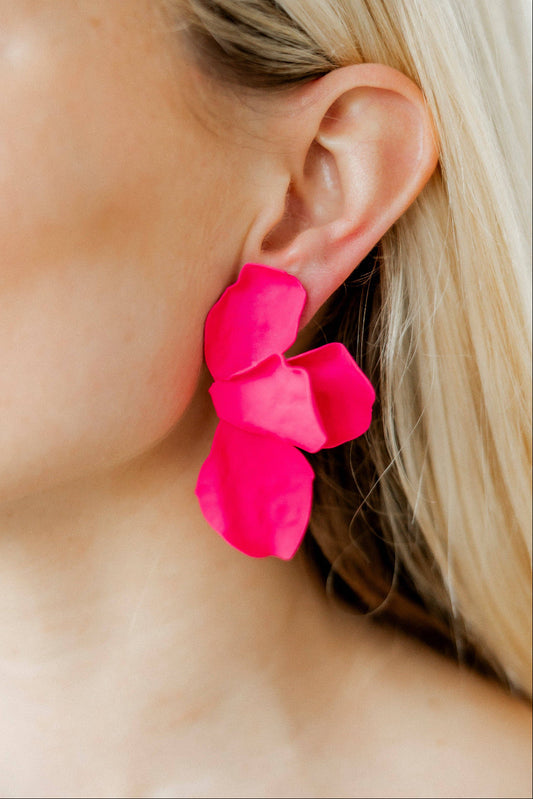 Eden Statement Earrings - Pink - Uniquely Claudia Boutique