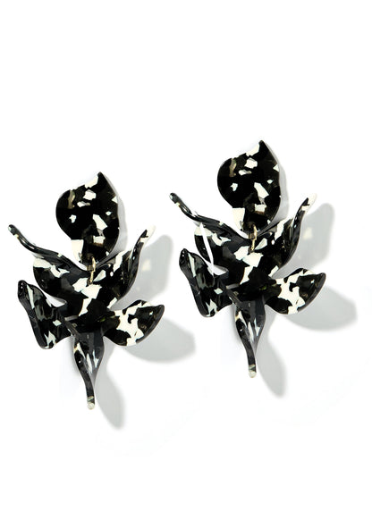 LINNY: Flora Black and White Earrings
