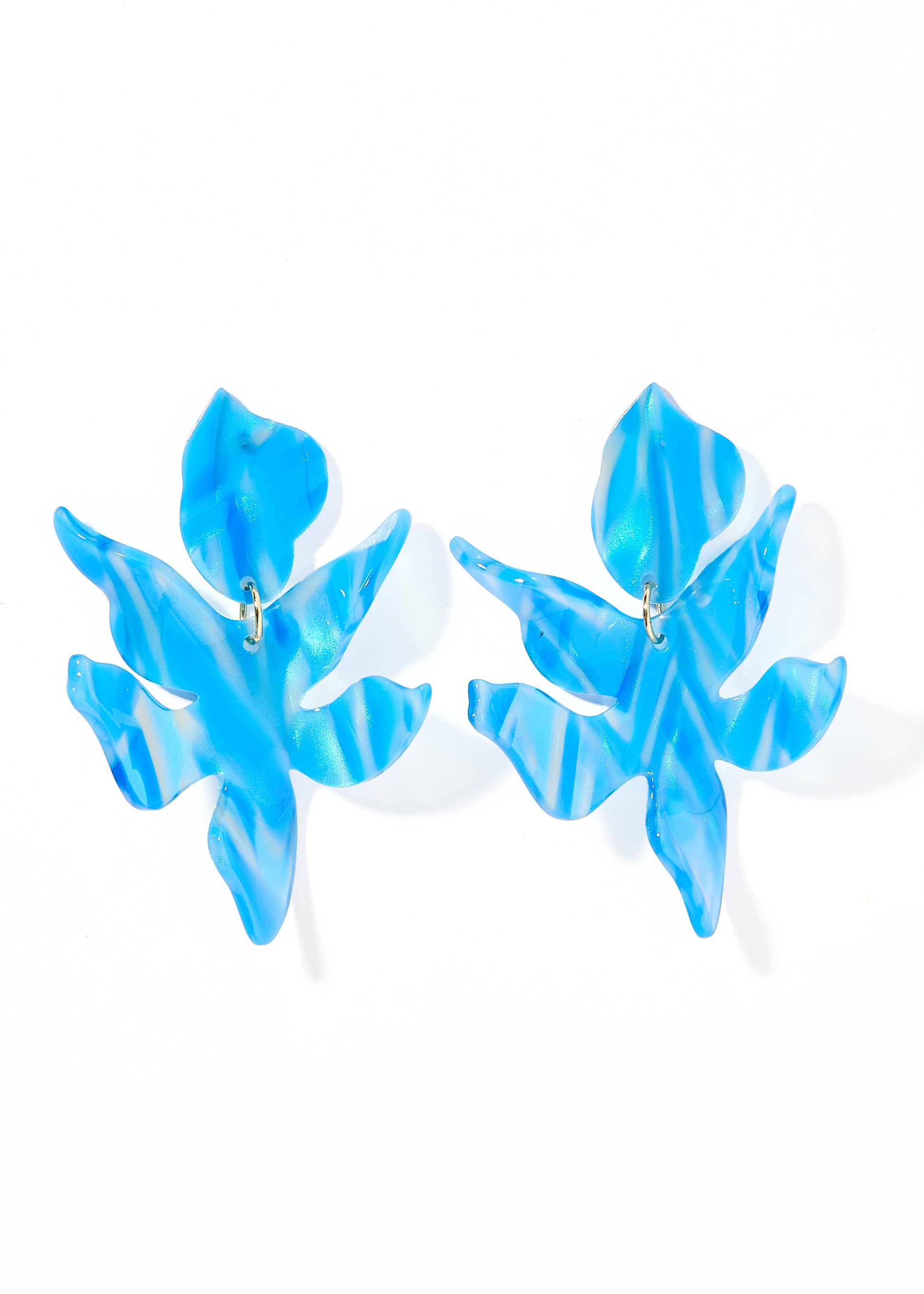 LINNY: Flora Blue Iris Earrings | Uniquely Claudia 