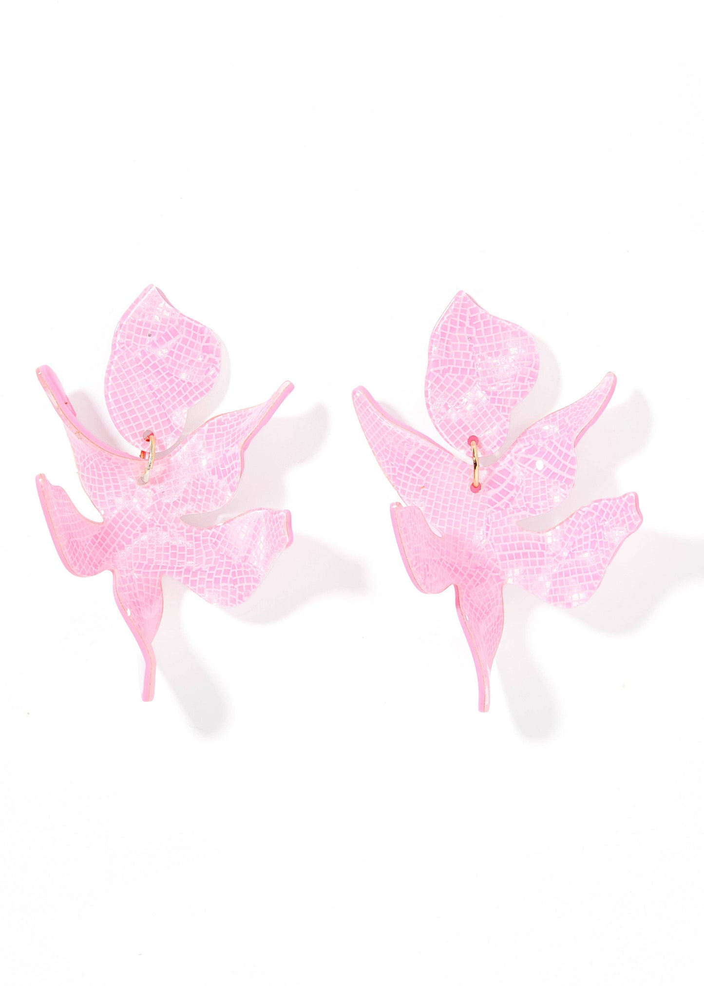 LINNY: Flora Disco Pink Earrings