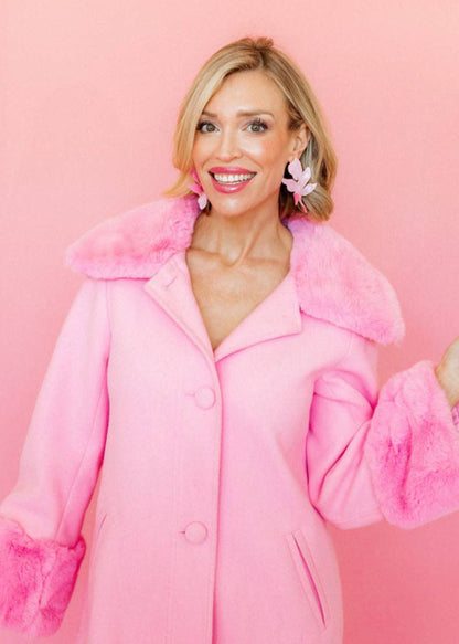 LINNY: Flora Disco Pink Earrings
