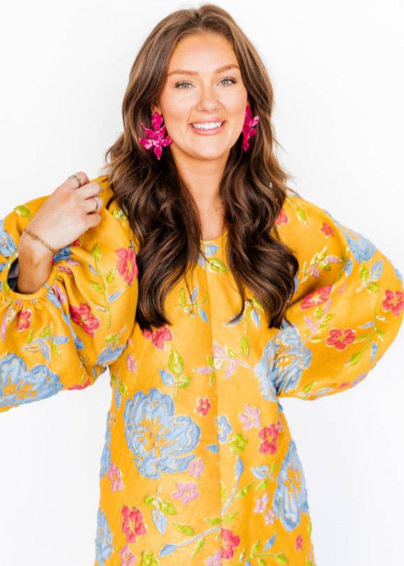 LINNY: Flora Pearlized Pink Earrings | Uniquely Claudia