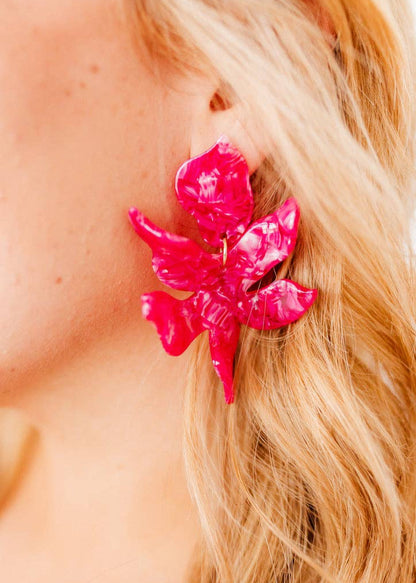 LINNY: Flora Pearlized Pink Earrings | Uniquely Claudia