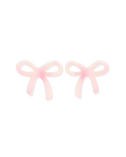 Kylie Bow Earrings - Pink Tie Dye - Uniquely Claudia Boutique