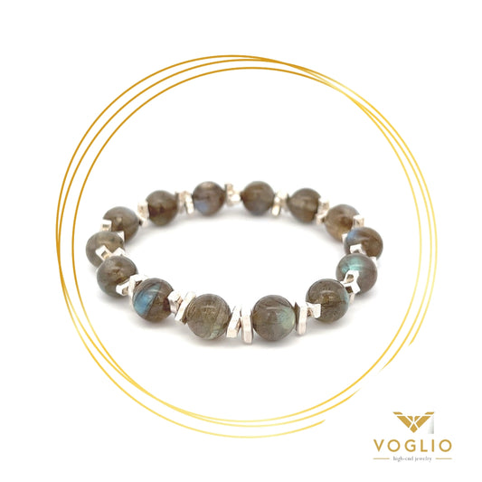 Labradorite and Sterling Silver Bracelet  Uniquely Claudia Boutique 