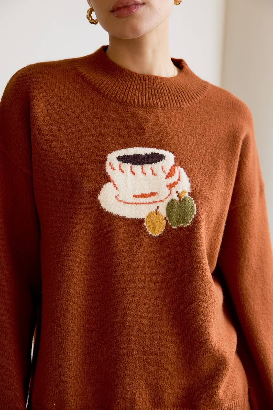 Let's Get Coffee Long-Sleeve Oversized Sweater | Uniquely Claudia