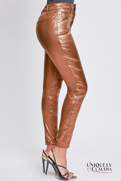 Lina High-Rise Metallic Skinny Jean | Uniquely Claudia Boutique 