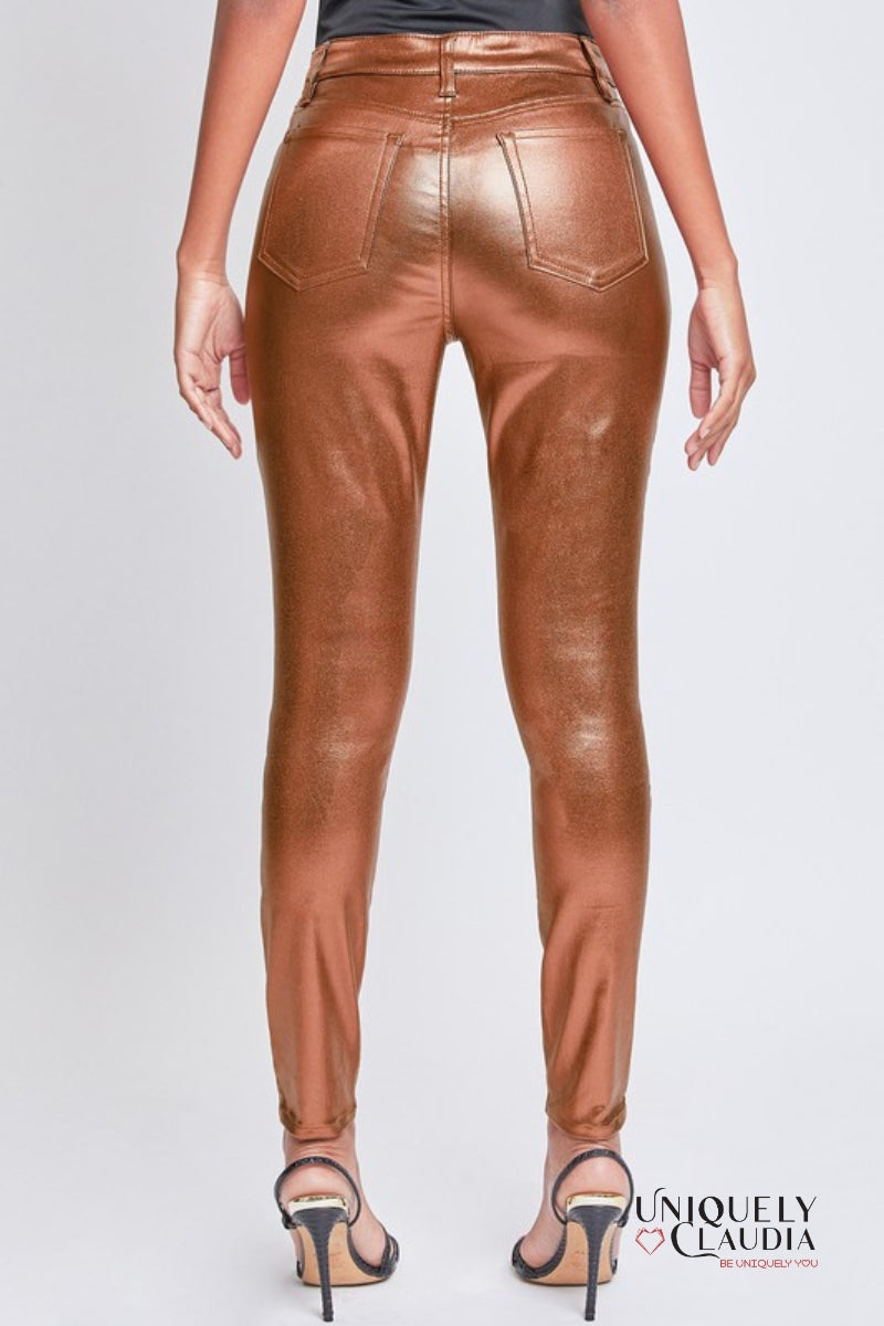 Lina High-Rise Metallic Skinny Jean | Uniquely Claudia Boutique 
