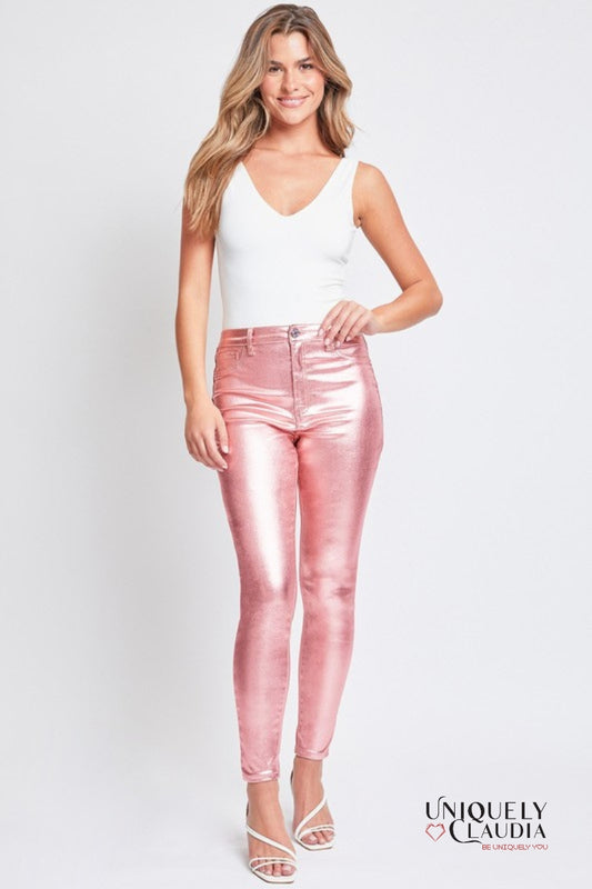 Lina High-Rise Metallic Skinny Jean | Uniquely Claudia Boutique 