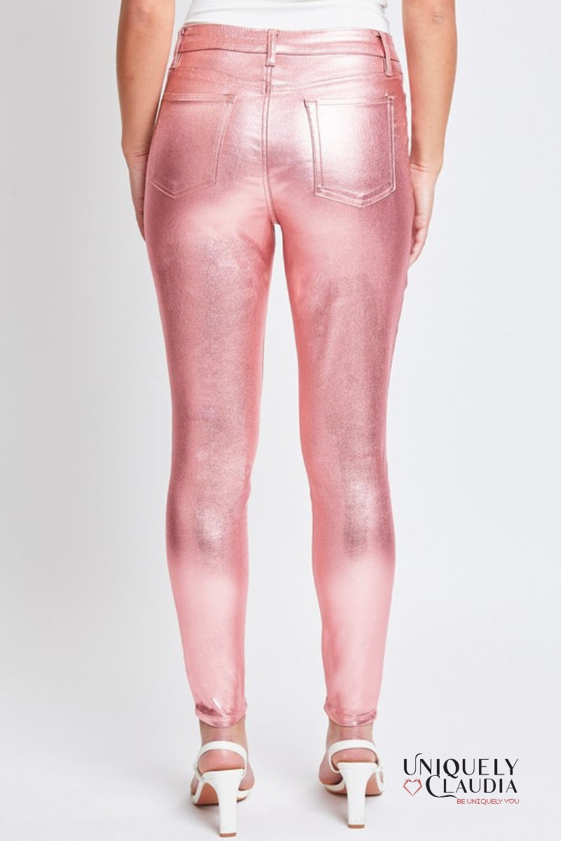 Lina High-Rise Metallic Skinny Jean | Uniquely Claudia Boutique 