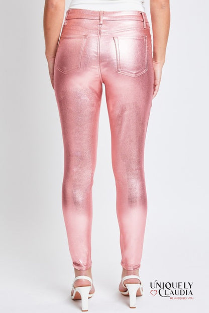 Lina High-Rise Metallic Skinny Jean | Uniquely Claudia Boutique 