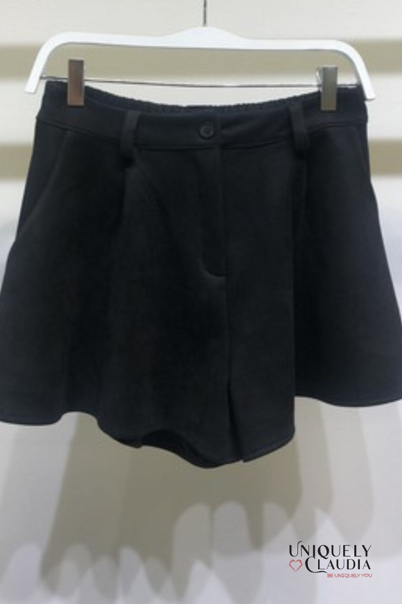 Lizzette Suede Flared Shorts | Uniquely Claudia Boutique