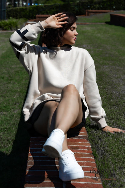 Love Yourself Oversized Tan Sweatshirt | Uniquely Claudia Boutique