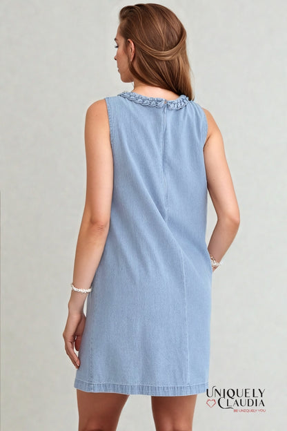 Lune Braided Detailed Sleeveless Sheath Dress - Uniquely Claudia Boutique