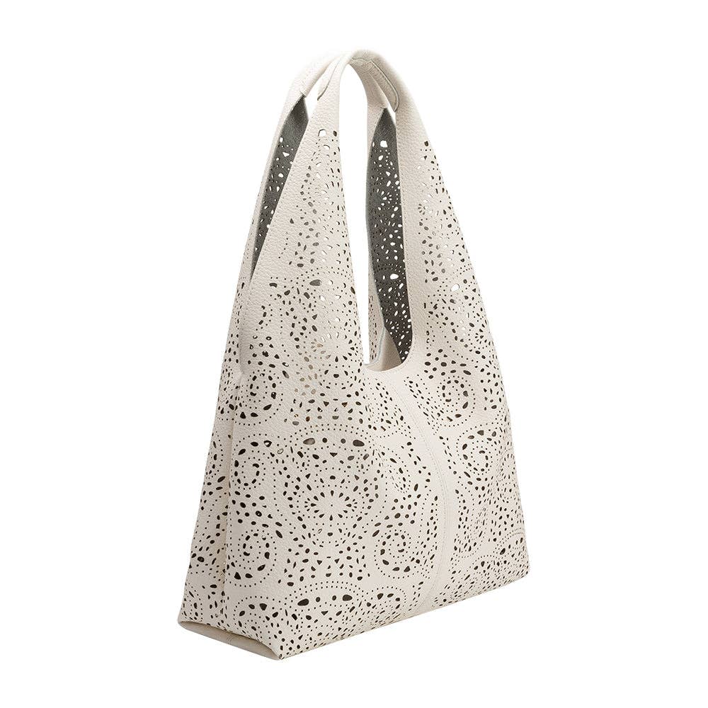 MELIE BIANCO: Farrow Ivory Recycled Vegan Tote Bag | Uniquely Claudia Boutique