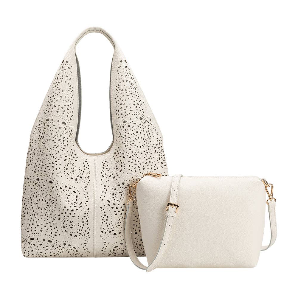 MELIE BIANCO: Farrow Ivory Recycled Vegan Tote Bag | Uniquely Claudia Boutique