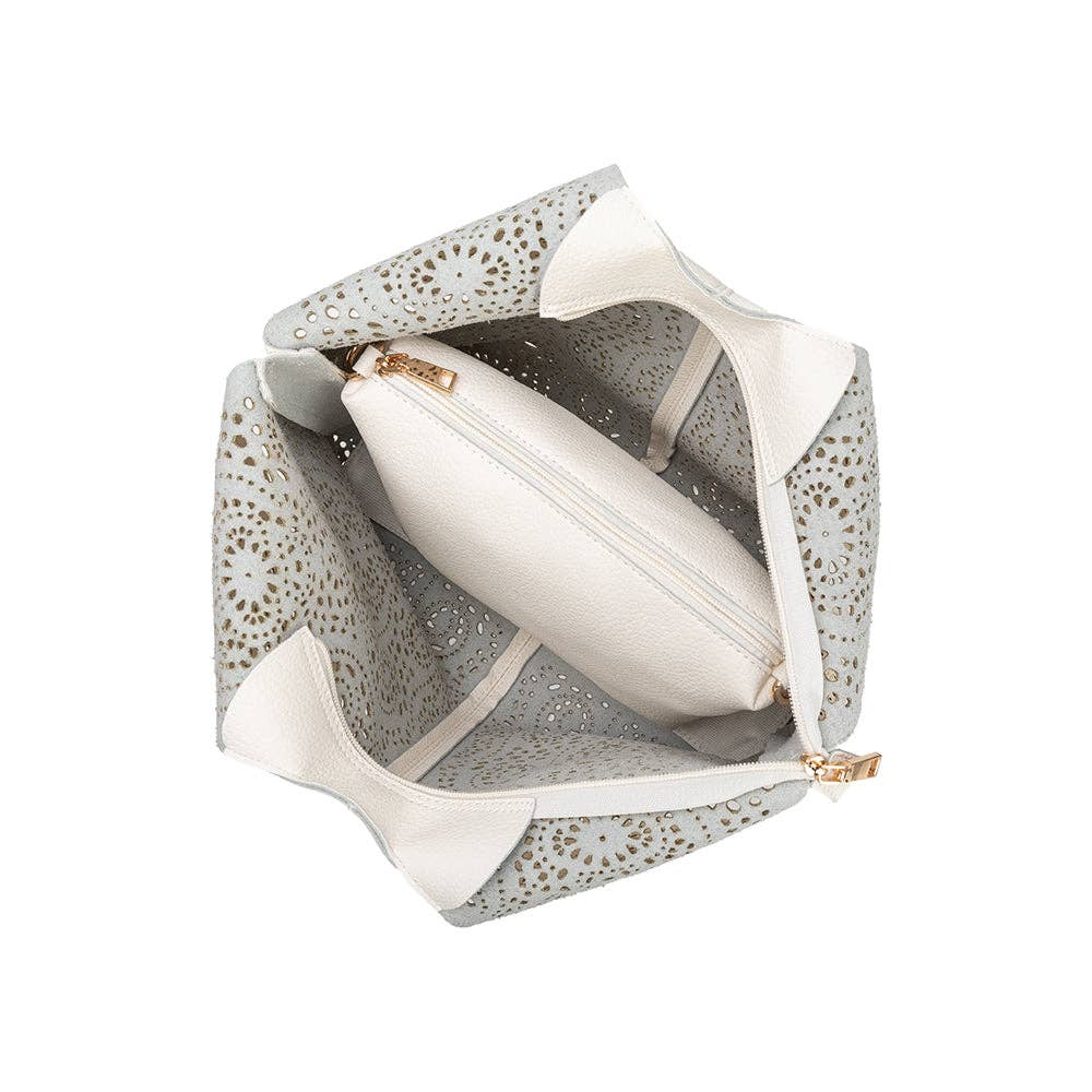 MELIE BIANCO: Farrow Ivory Recycled Vegan Tote Bag | Uniquely Claudia Boutique