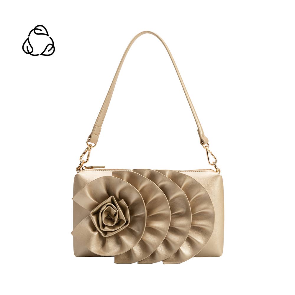 Florence Gold Recycled Vegan Shoulder Bag - Uniquely Claudia Boutique