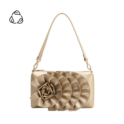 Florence Gold Recycled Vegan Shoulder Bag - Uniquely Claudia Boutique